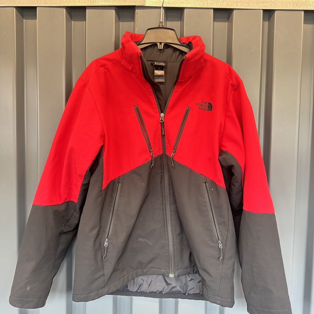 The North Face Apex Elevation Jacket Men's Size large  Red Asphalt Grey Full Zip